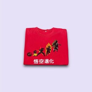 Vintage Dragon Ball Z super Saiyan evolution t-shirt red mens large